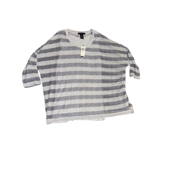 Grace Elements Womens Striped Knit Top L - Picture 1 of 8